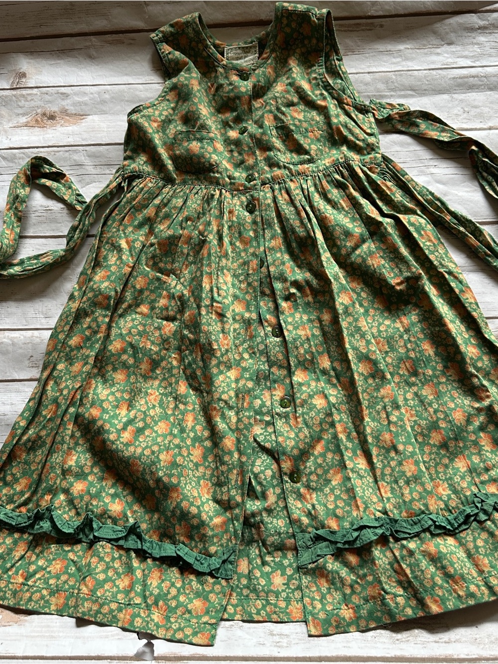 Cornelloki green floral dress vguc 3/4